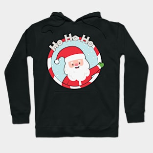 Ho Ho Ho Waving Santa Claus Hoodie